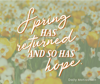 Spring Hope Quote Facebook Post