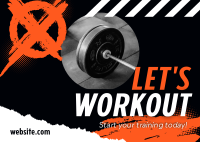 Start Gym Training Postcard