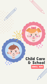 Childcare and School Enrollment Instagram Story