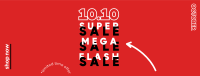 10.10 Flash Sale Facebook Cover Image Preview