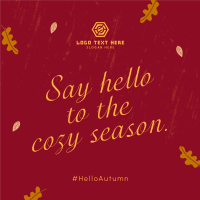 Hello Autumn Greeting Instagram Post