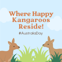 Fun Kangaroo Australia Day Linkedin Post Design