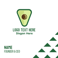 Avocado Food Triangle Business Card Image Preview