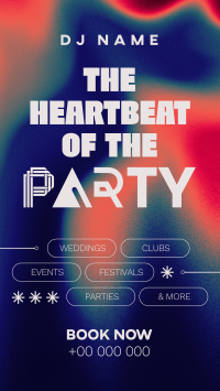 Typographic Party DJ Instagram Reel Design