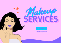 Make Over Time Postcard Design