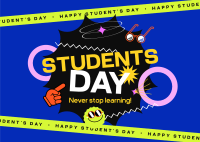 Students Day Greeting Postcard