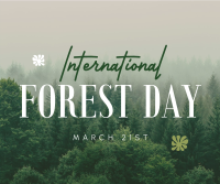 Minimalist Forest Day Facebook Post