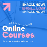 Online Courses Enrollment Instagram Post