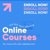 Online Courses Enrollment Instagram Post