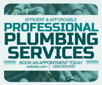 Minimalist Plumbing Services Facebook Post