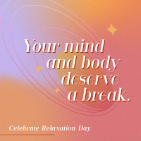 Celebrate Relaxation Day Instagram Post Design