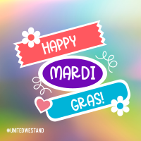 Mardi Gras Flag Instagram Post Design