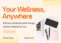 Wellness Online Therapy Postcard