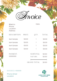 Floral Minimalist Invoice