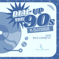 Retro DJ Event Instagram Post Design