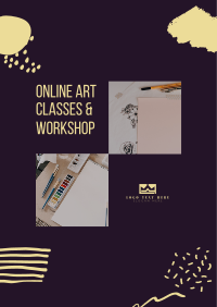 Online Art Classes & Workshop Flyer