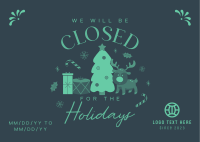 Closed for the Holidays Postcard