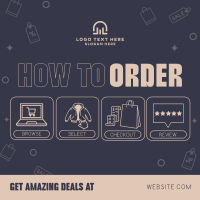 Simple Ordering Guide Instagram Post Design