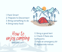 How to enjoy camping Facebook Post Design