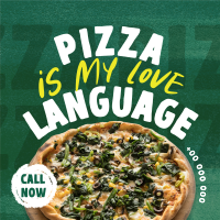 Pizza Language Instagram Post Design