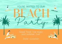 It's a Beachy Party Postcard