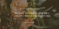 Wedding Planner Bouquet Twitter Post Design