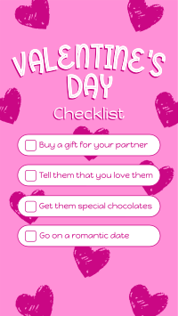 Valentine's Checklist Instagram Reel Image Preview