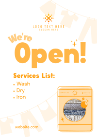 Laundry Open Poster