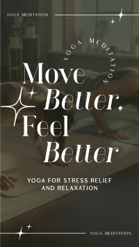 Modern Feel Better Yoga Meditation Facebook Story