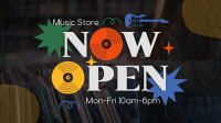 Vinyl Store Now Open Animation