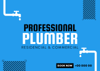 Professional Plumber Postcard