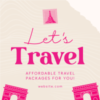 Let's Travel Instagram Post Design