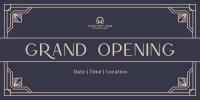 Grand Opening Art Deco Twitter Post