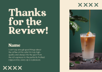 Elegant Cafe Review Postcard