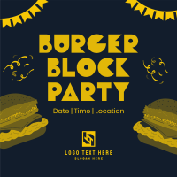 Burger Block Party Instagram Post Design