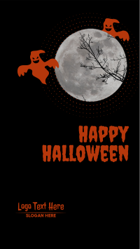 Happy Halloween Ghost Night Instagram Story Design