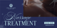 Hot Massage Treatment Twitter Post