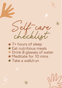 Self care checklist Flyer