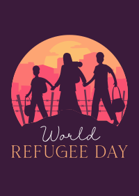 Refugees Silhouette Poster