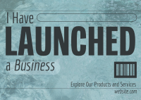 Vintage Grunge Business Launch Postcard