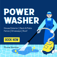 Power Washer for Rent Linkedin Post Design