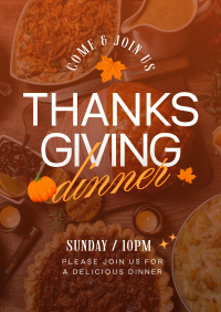 Thanksgiving Dinner Invite Flyer Design