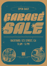 Retro Quirky Yard Sale Poster