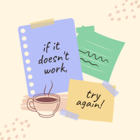 Post it Motivational Notes Instagram Post Design