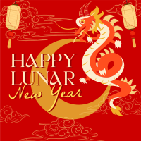 Lunar New Year Dragon Instagram Post