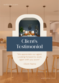 Clean Real Estate Testimonial Poster