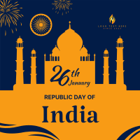 Taj Mahal Republic Day Of India  Instagram Post