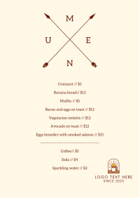 Minimalist Cafe Breakfast Menu Image Preview