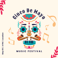 Cinco De Mayo Music Fest Instagram Post Design