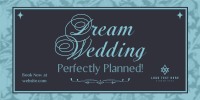 Decorative Vintage Wedding Twitter Post Design